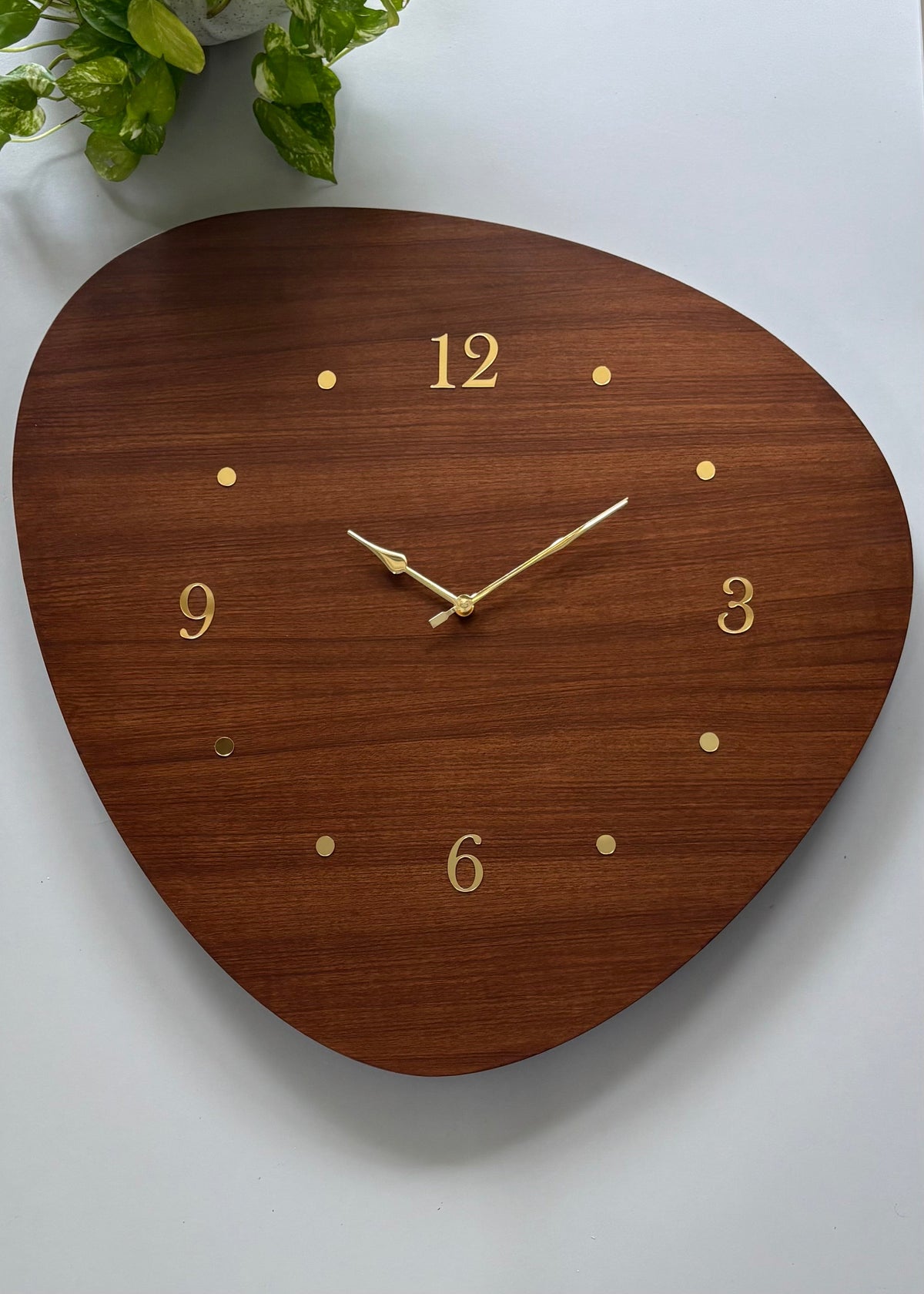 KVEER WOOD Not So Round Wooden Wall Clock
