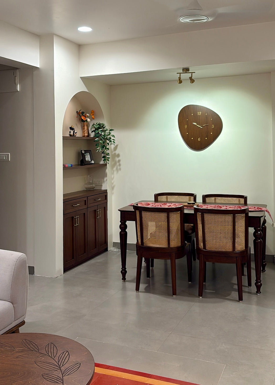 KVEER WOOD Not So Round Wooden Wall Clock