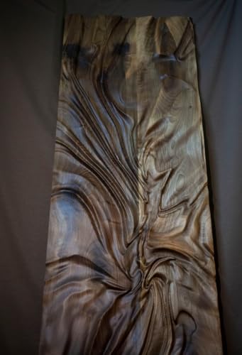 kveer wood Handcrafted Wooden Wall Art Panel, Abstract Wave Design, Modern Rustic Decor