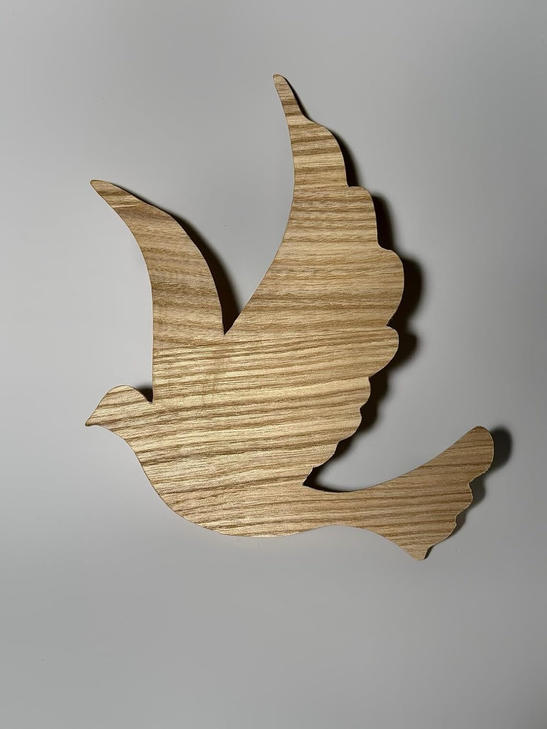 kveer wood Handcrafted Wooden Dove Wall Art, Natural Wood Finish, Decorative Bird Sculpture