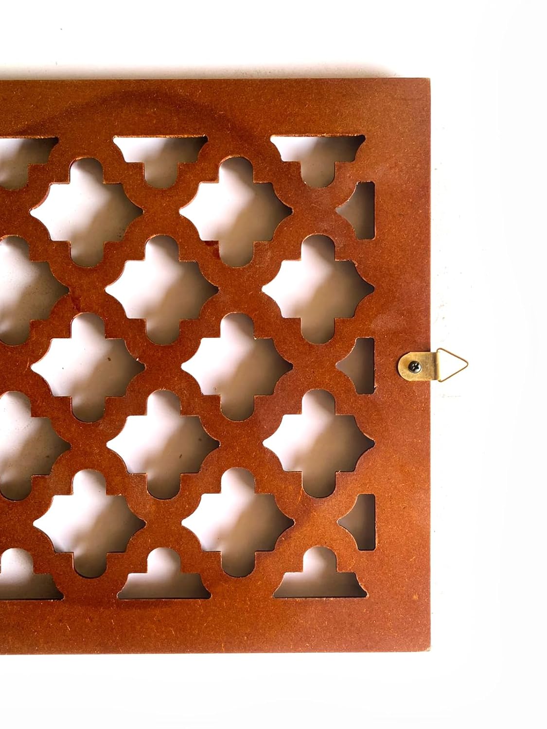 Kveer ss Rectangular Decorative Hand Crafted Wooden Wall Mount Mirror Panel for Living Room | Modern Wall Panels | Wall D?cor, 30 x 12 inch, Brown (Pack of 2)