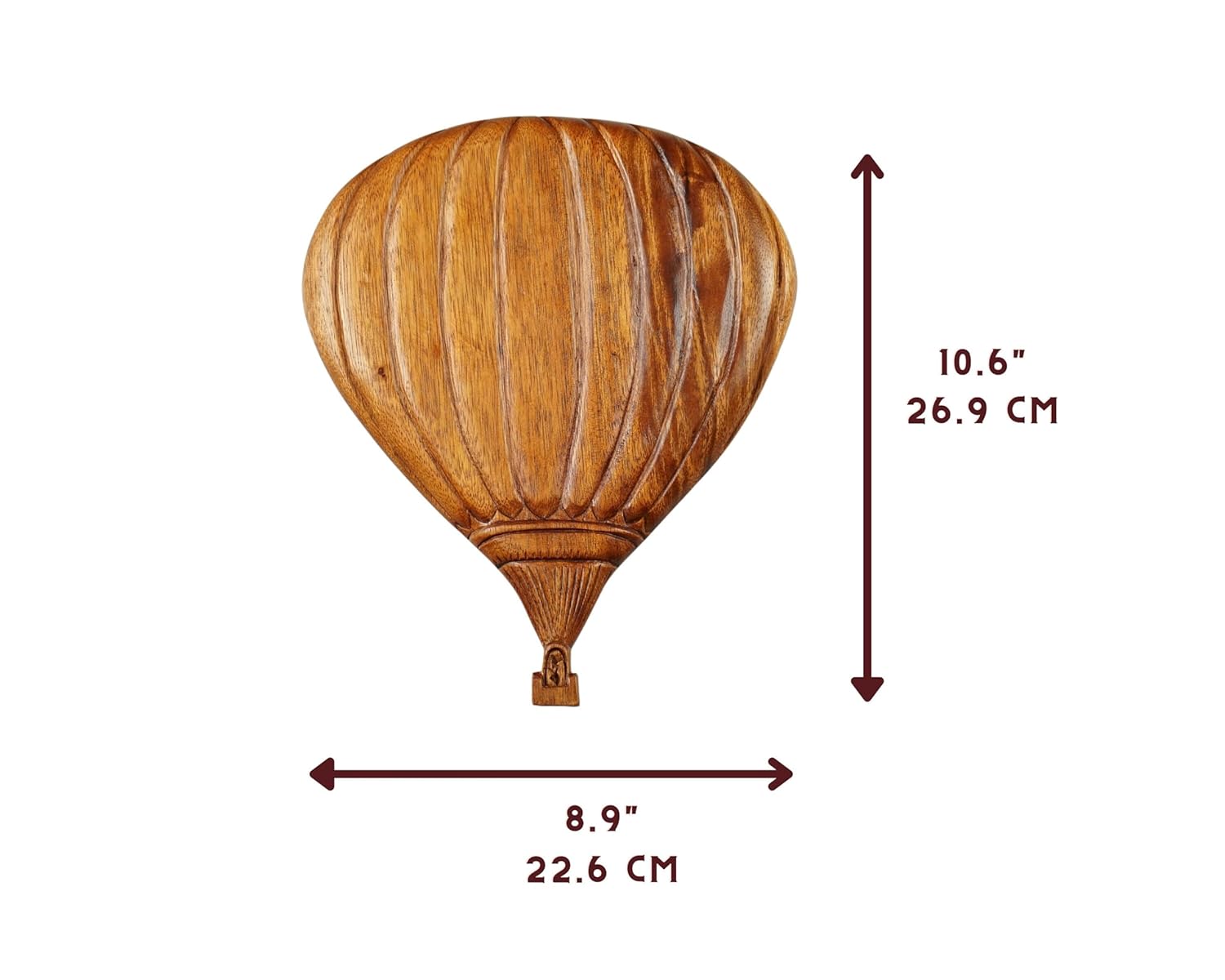 Kveer Hot Air Balloon Wall Decor, Wooden Wall Art, Handcrafted, Woodland, Family Decor, Children's Room Decor, Gift for Daughter, Gift for Him