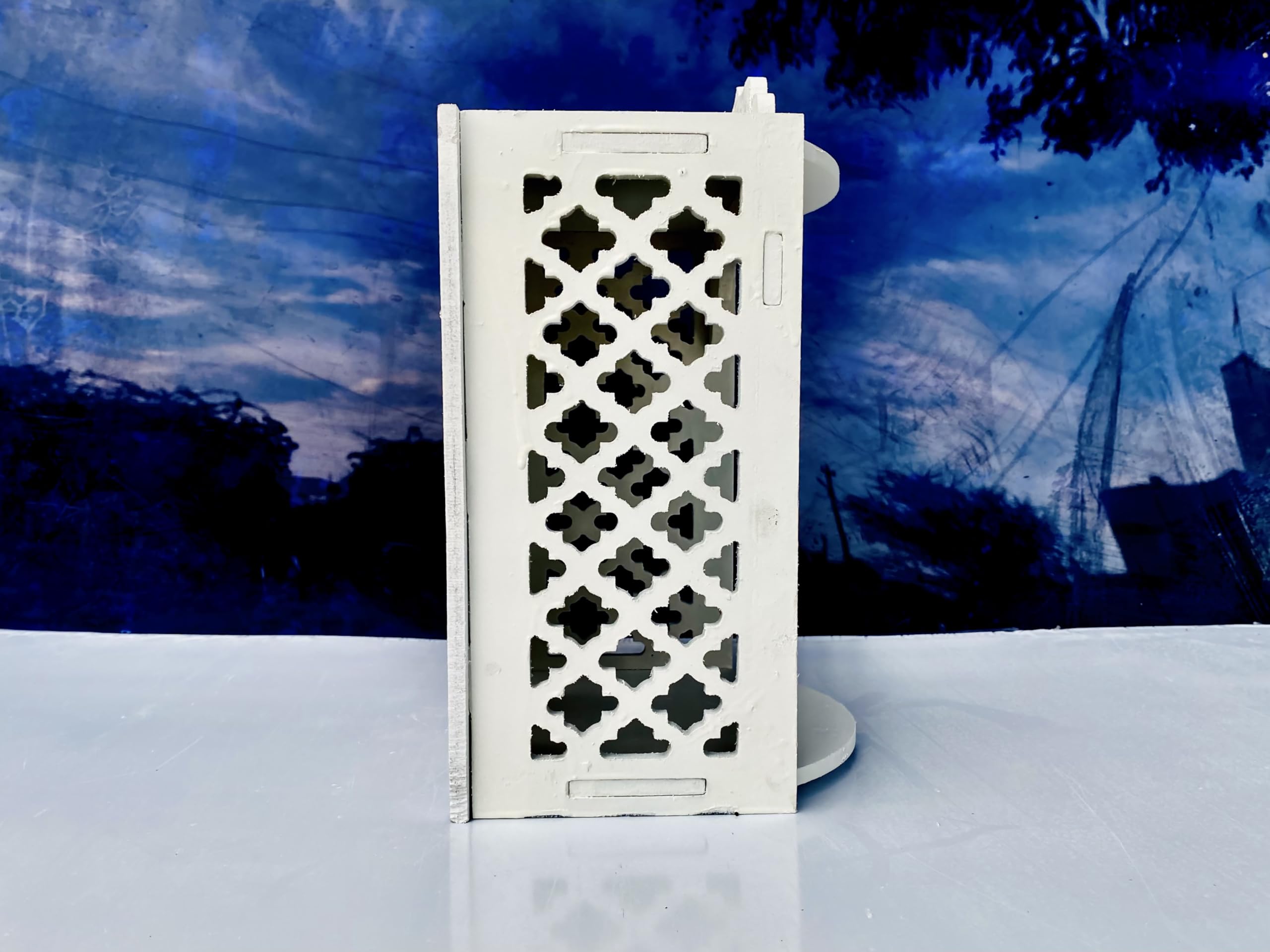 kveer Wood,Wooden Temple for Office,Home,Shop,etc, White Folding (50CM)