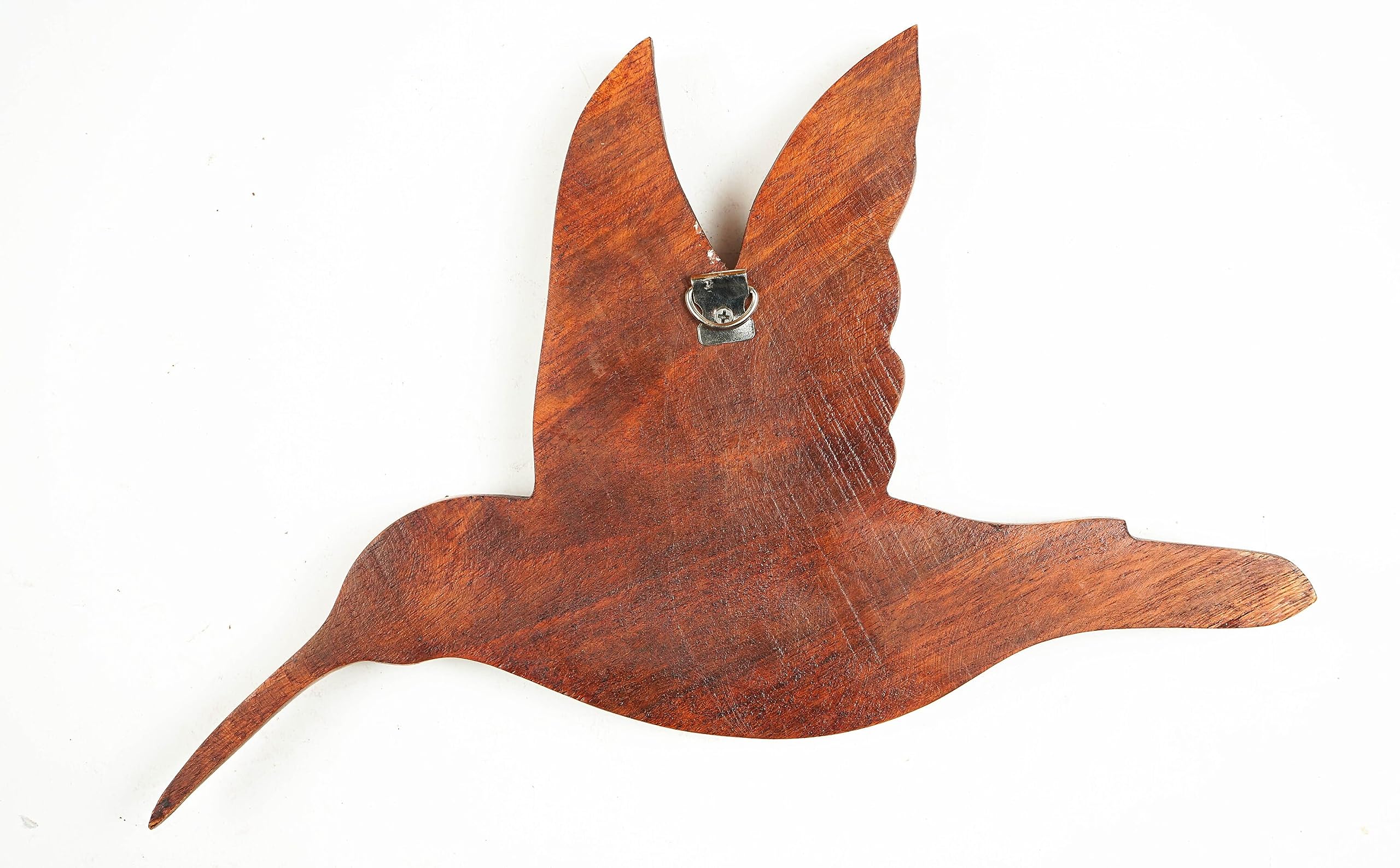 kveer Art Solid Wood Humming Bird Wall Art | Wood Carving | wall Decor | Honey Finish