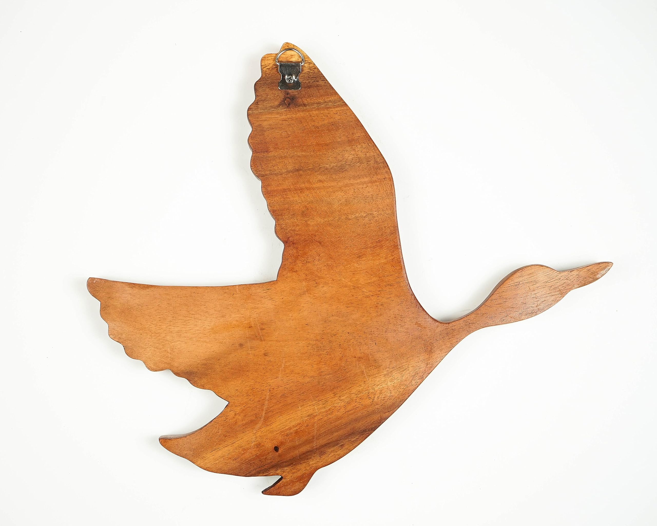 kveer wood Solid Wood Flying Duck Wall Art | Wood Carving | Room Decor | Brown