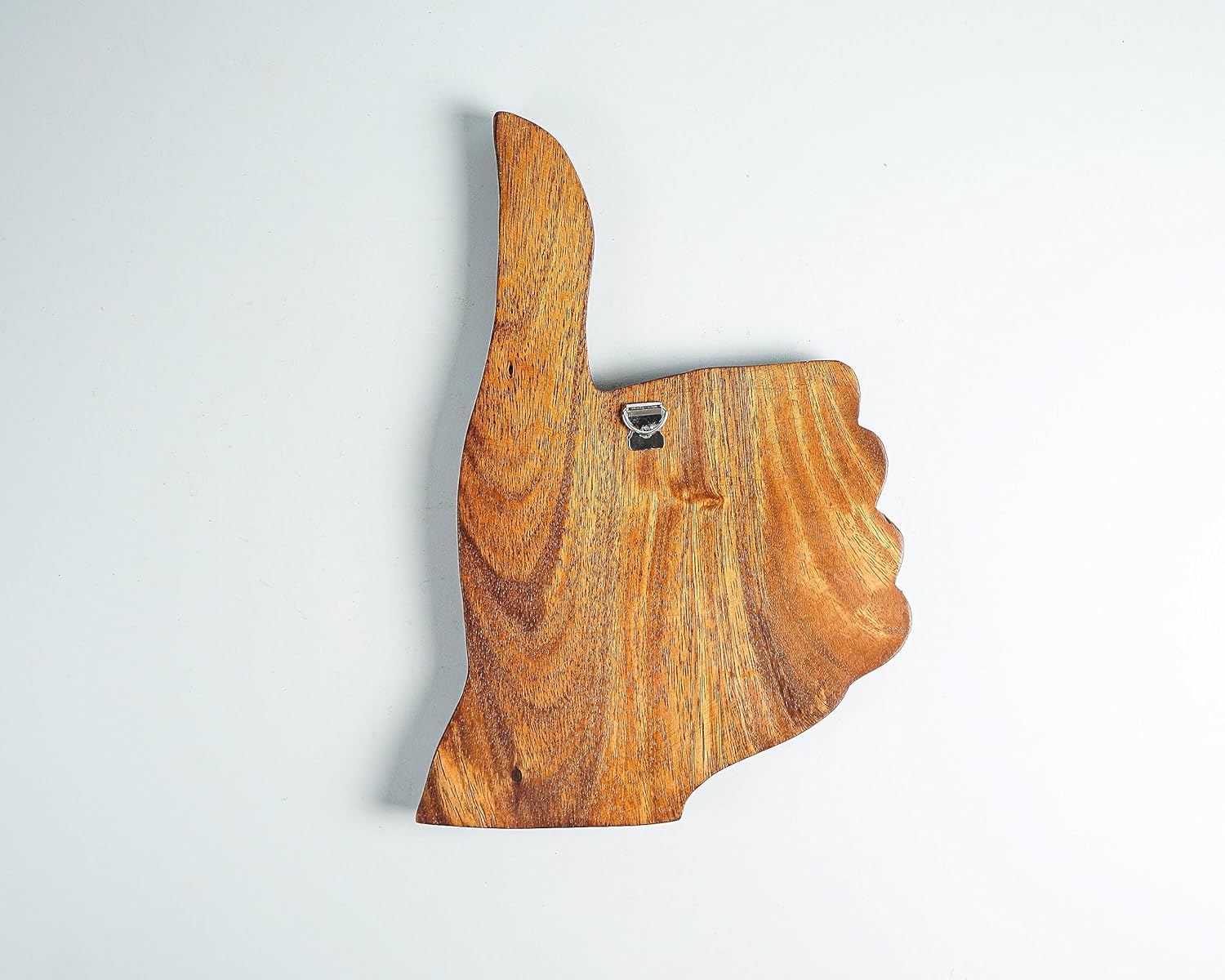 kveer wood Art Solid Wood Good Job Thumbs Up Sign Wall Art | Wood Carving | Room Decor | Honey Finish