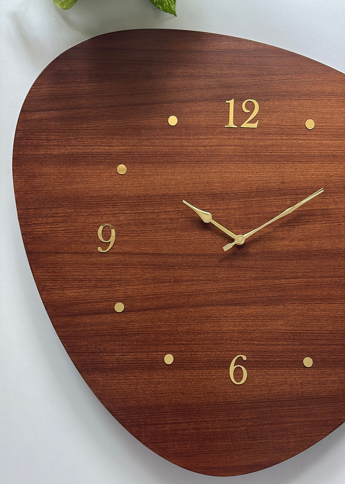 KVEER WOOD Not So Round Wooden Wall Clock