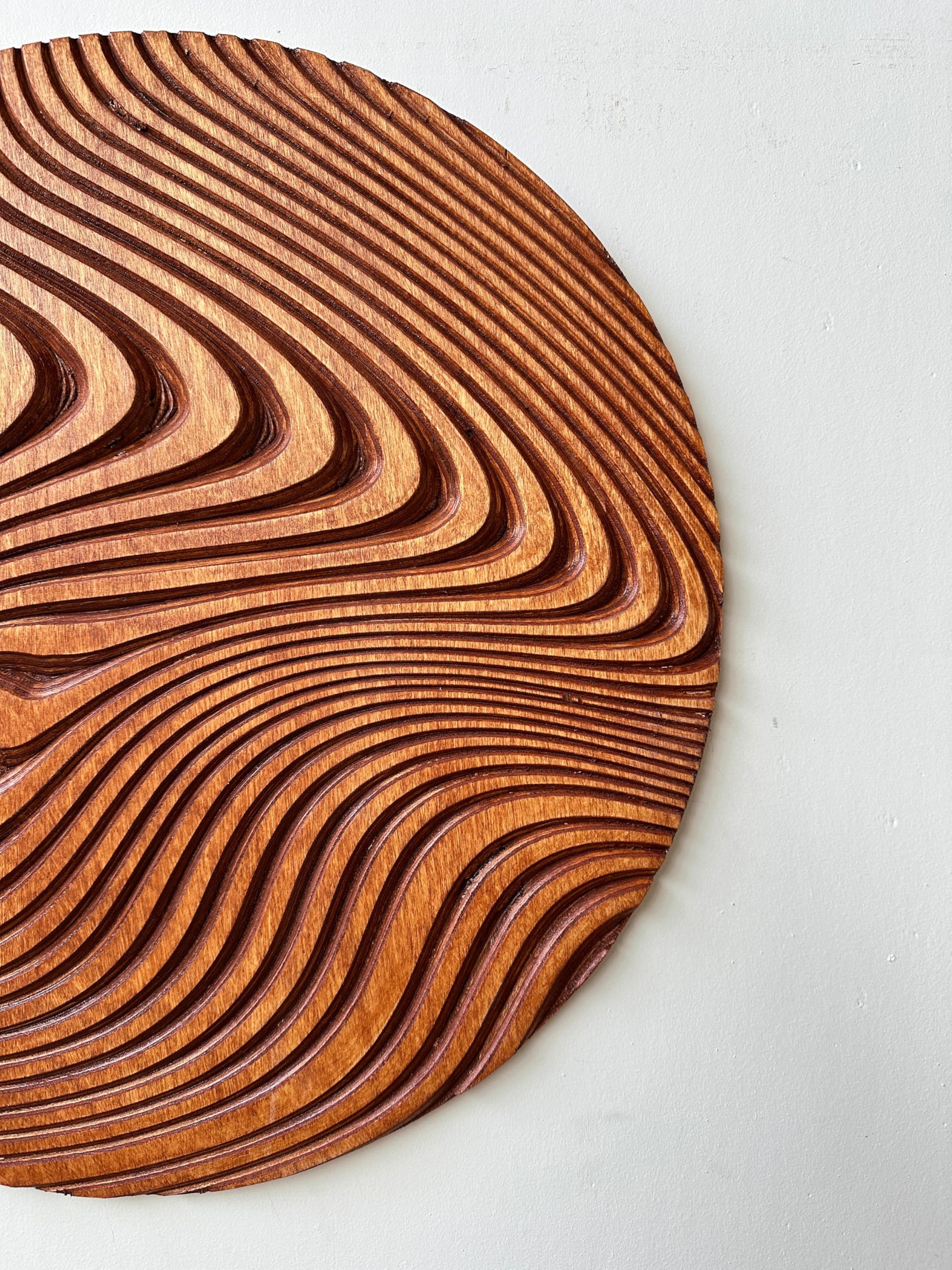 kveer Handmade Carved Geometric Circle Wood Wall Art, Wall Decor, Rustic Wood Wall Hanging, Housewarming Gift