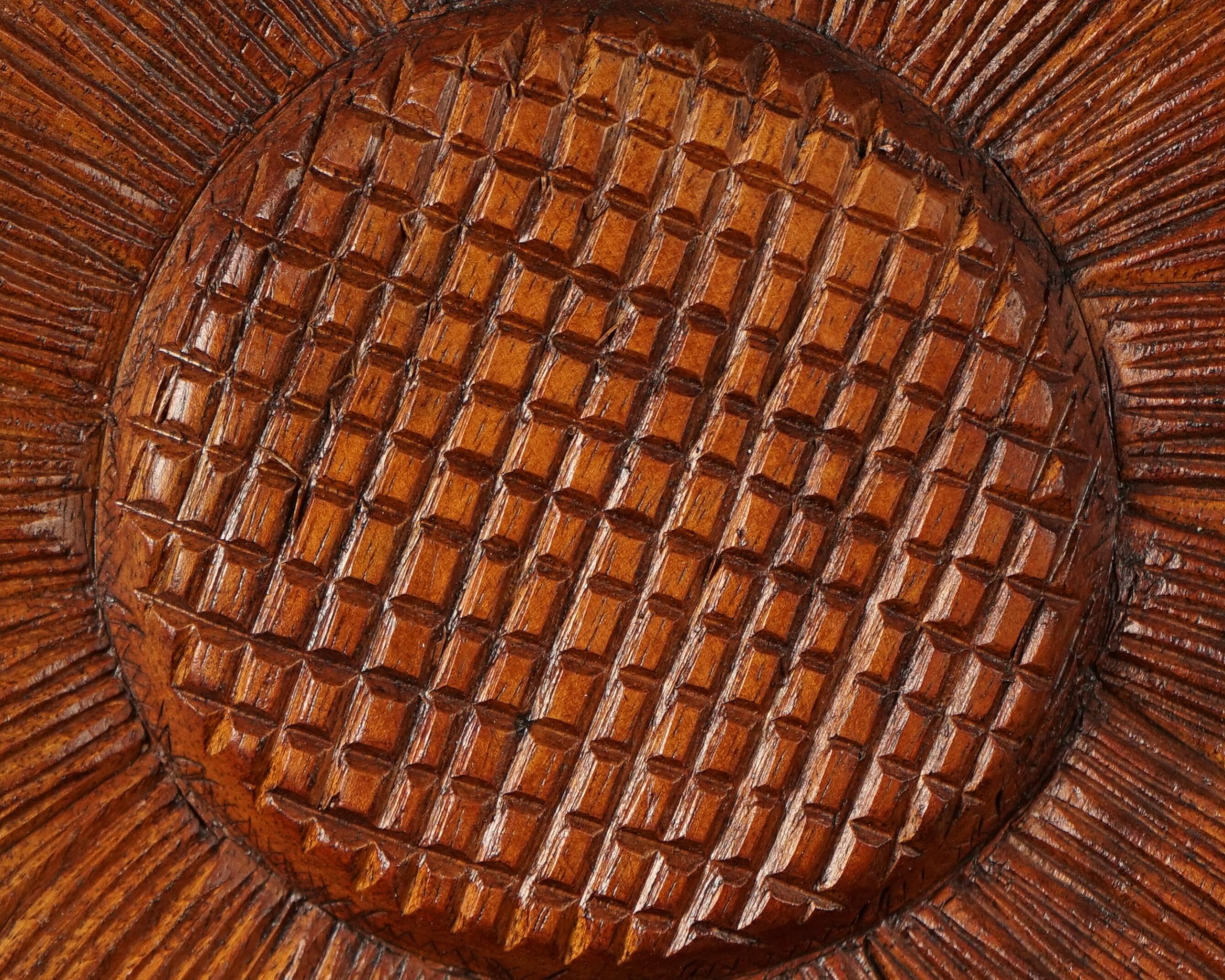 kveer Wood Handcrafted Sunflower Wall Art – Decorative Wooden Flower Hanging for Home & Office Decor – Natural Finish, 12 Inch