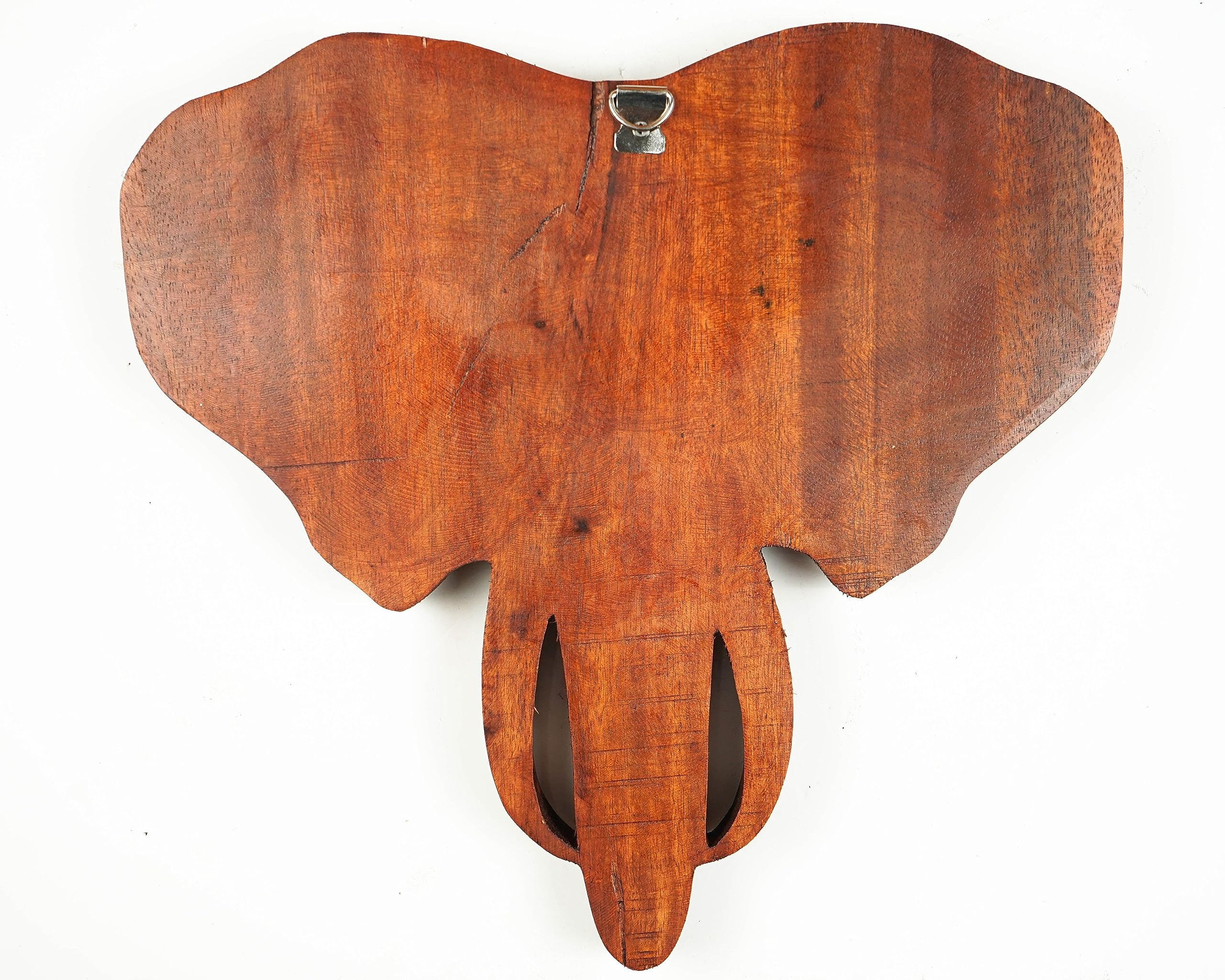 kveer SS Art Solid Wood Elephant Wall Art | Wood Carving | Room Decor | Honey Finish