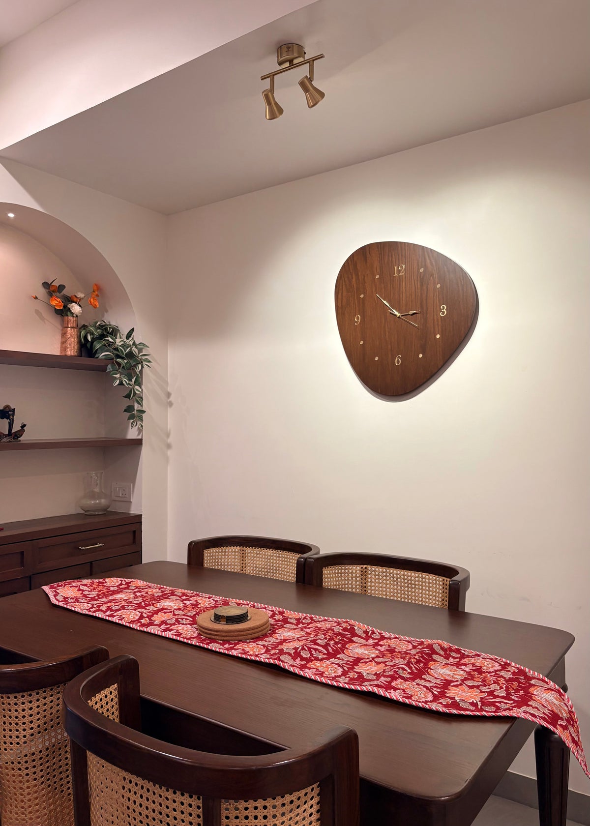 KVEER WOOD Not So Round Wooden Wall Clock