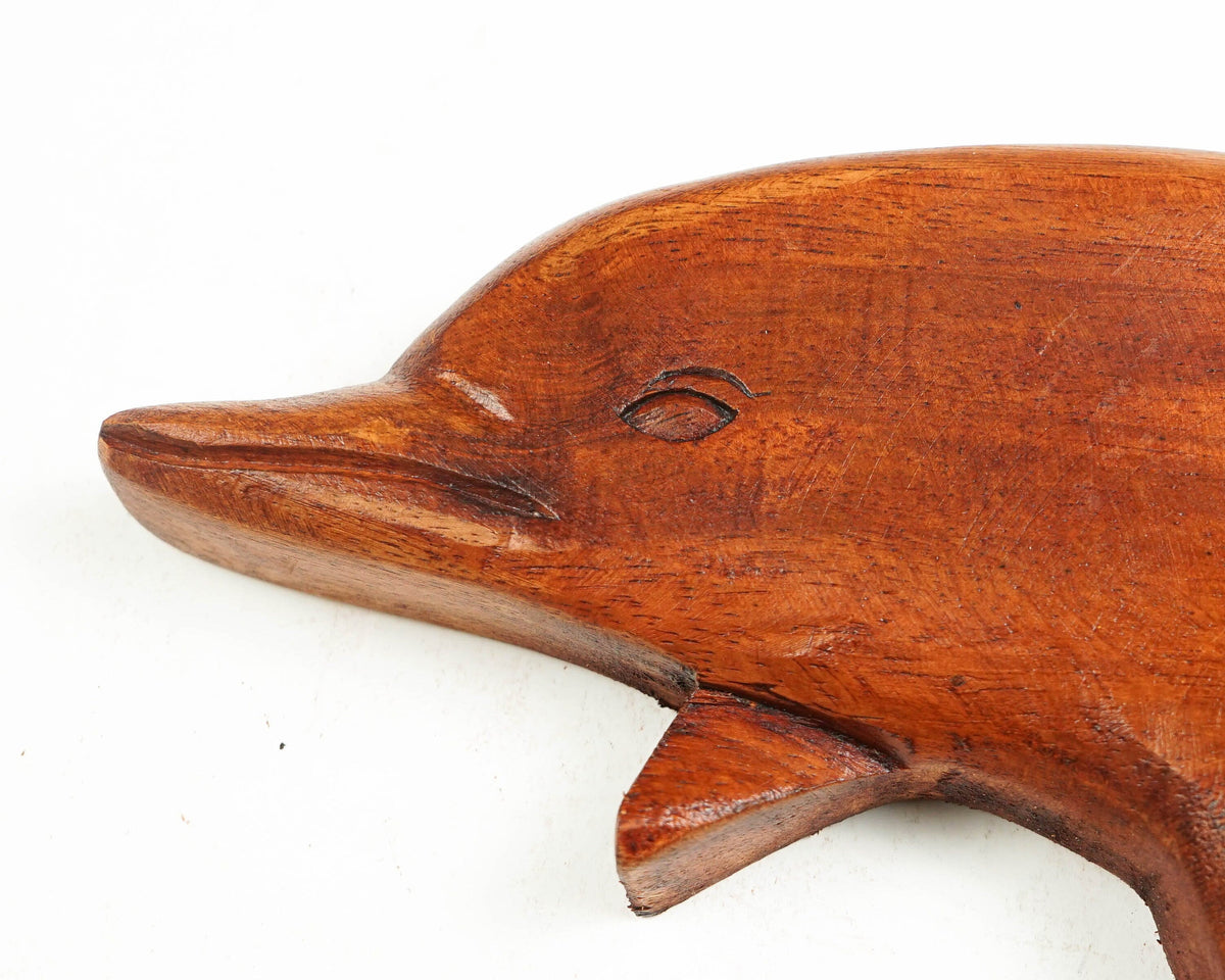 kveer Art Solid Wood Dolphin Wall Art | Wood Carving | Room Decor