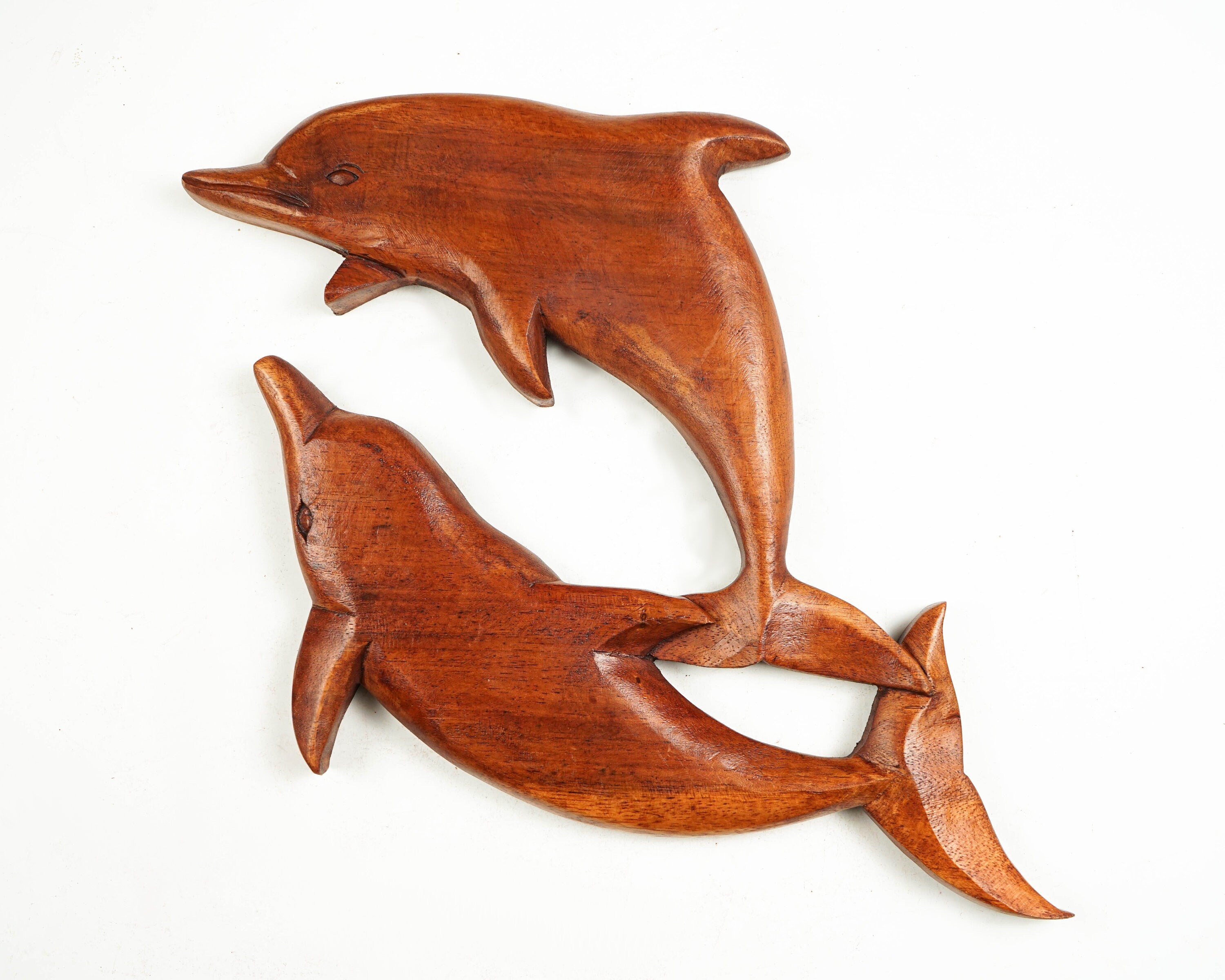 kveer Art Solid Wood Dolphin Wall Art | Wood Carving | Room Decor